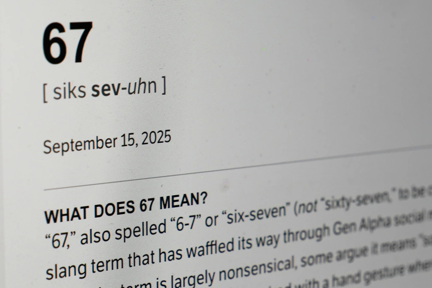 The Viral Mystery of '6-7': Dictionary.com's Word of the Year