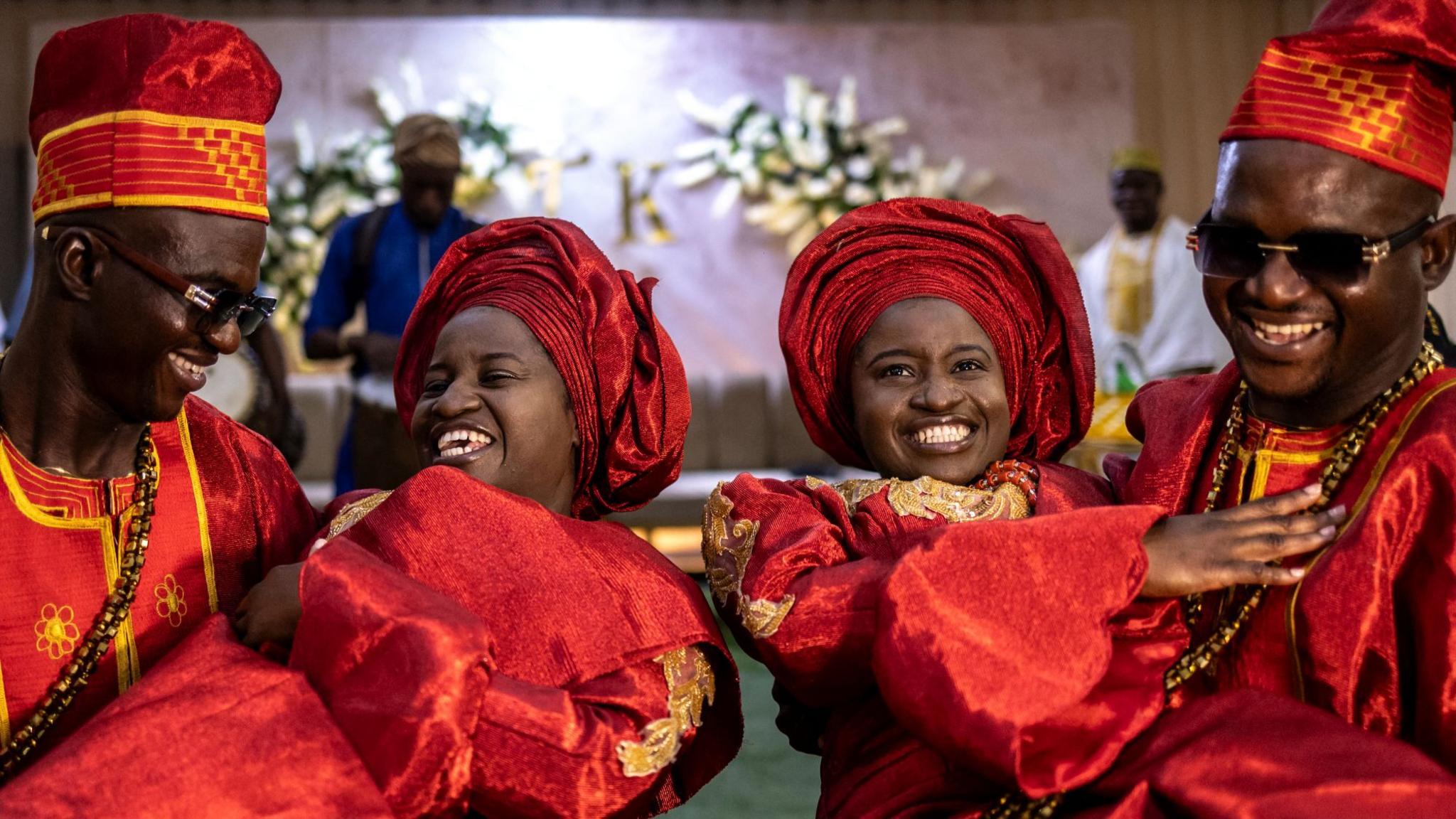 Twin Bonds: Two Sets of Twins Get Married in a Joyful Nigerian Church Wedding
