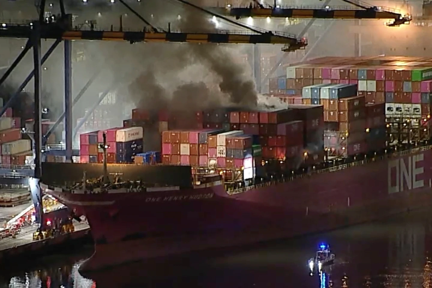 Fire on Container Ship in Los Angeles Prompts Shelter-in-Place Order
