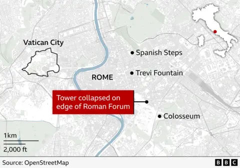 Rescue Efforts Underway Following Collapse of Medieval Tower in Rome