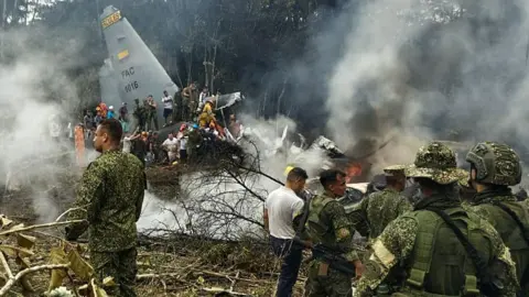Tragic Crash of Colombian Military Plane Claims Eight Lives