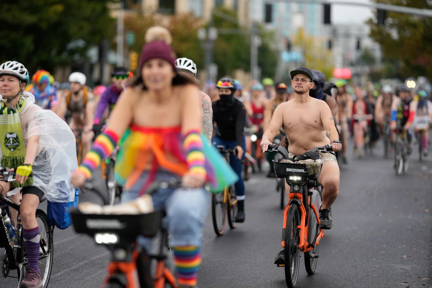 Portland's World Naked Bike Ride Takes Aim Against Trump's Policies