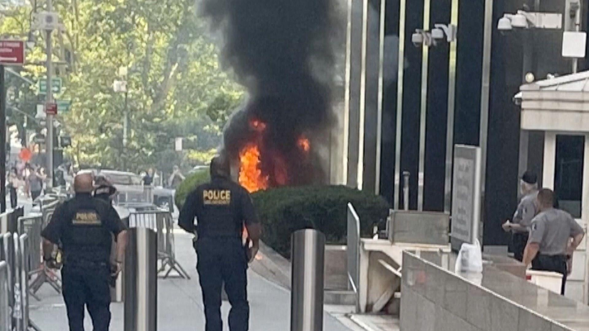 Former Army Soldier Arrested After Firelit Protest Outside NYC Federal Building