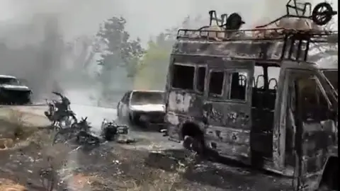 Mali Blockade Intensifies: Burned Vehicles Clog Roads Ahead of Eid Holiday
