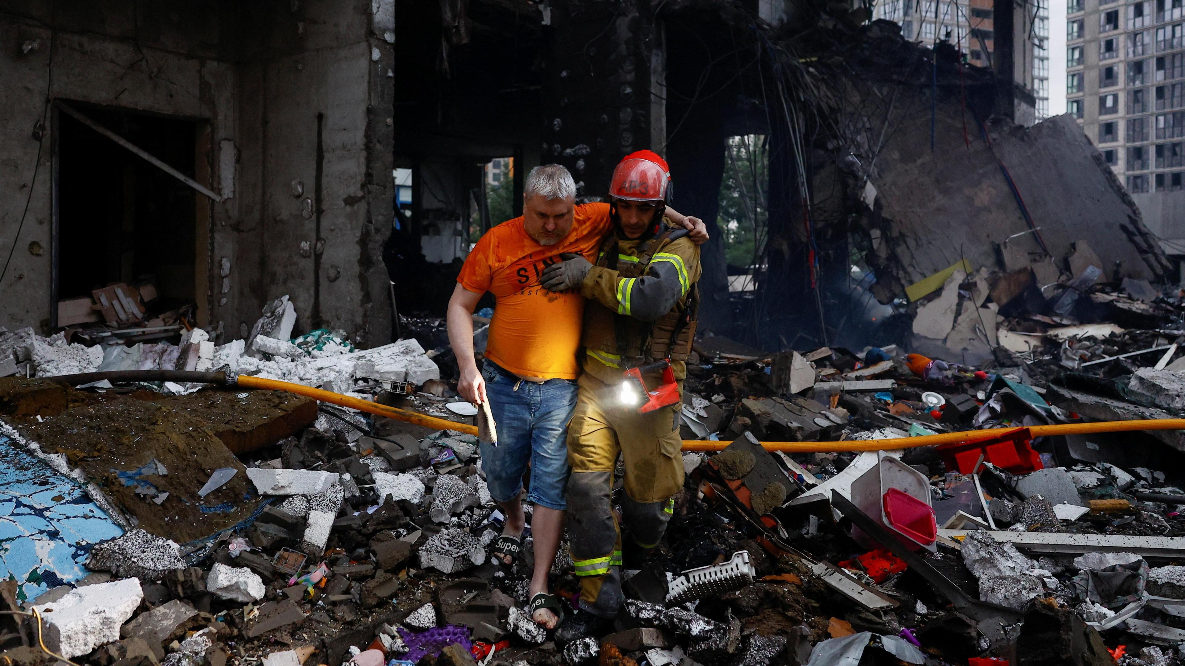Nine Killed as Russian Strikes Hit Kyiv Ahead of NATO Summit